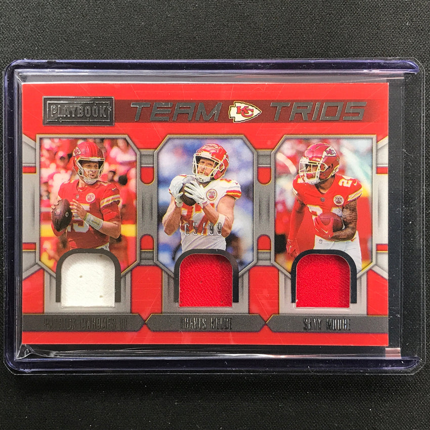 2022 Playbook Patrick Mahomes Ii Kelce Skyy Moore Team Trios Triple Jersey 65/99