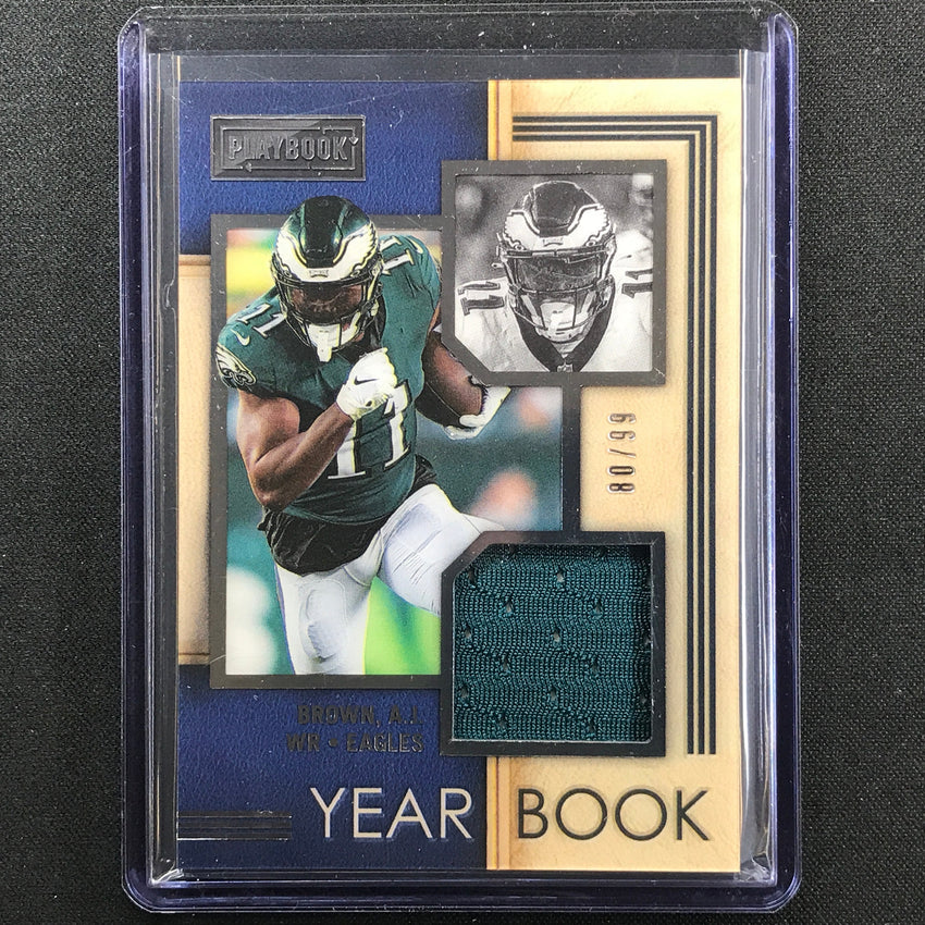 2022 Playbook A.j. Brown Yearbook Swatches Jersey Silver 80/99