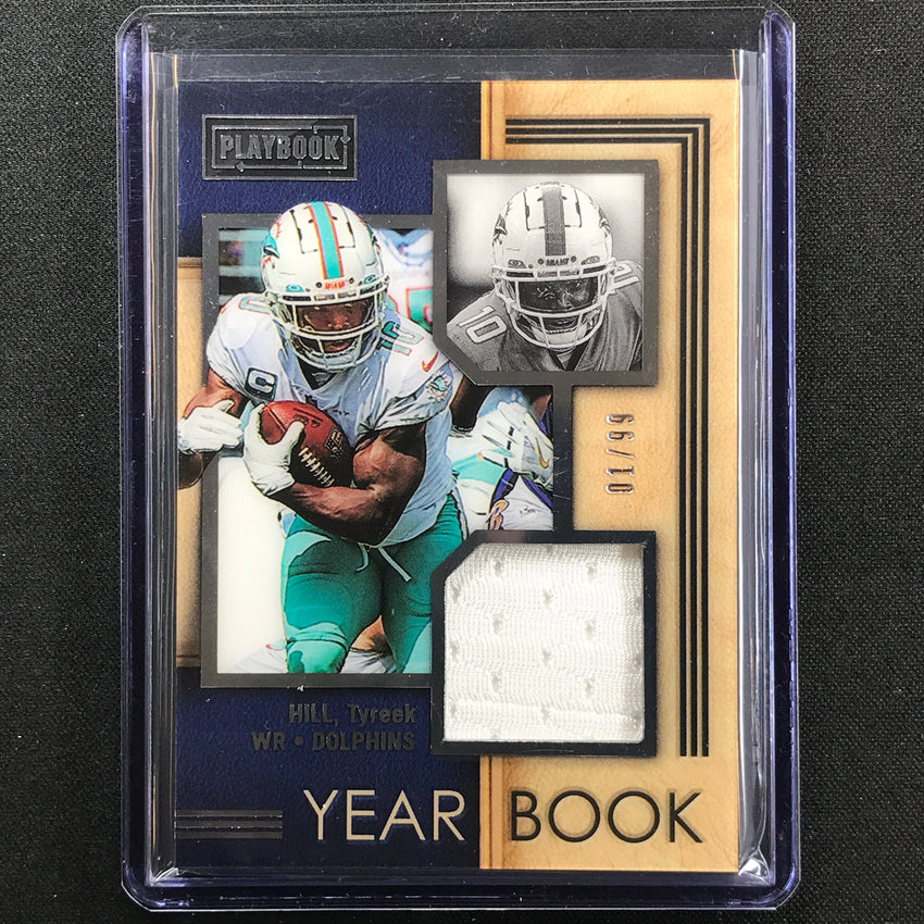 2022 Playbook Tyreek Hill Yearbook Swatches Jersey Silver 1/99