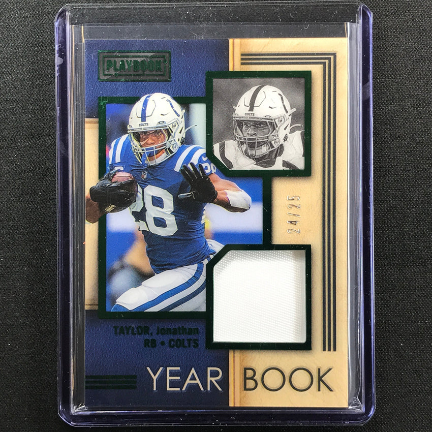 2022 Playbook Jonathan Taylor Yearbook Swatches Jersey Green 24/25