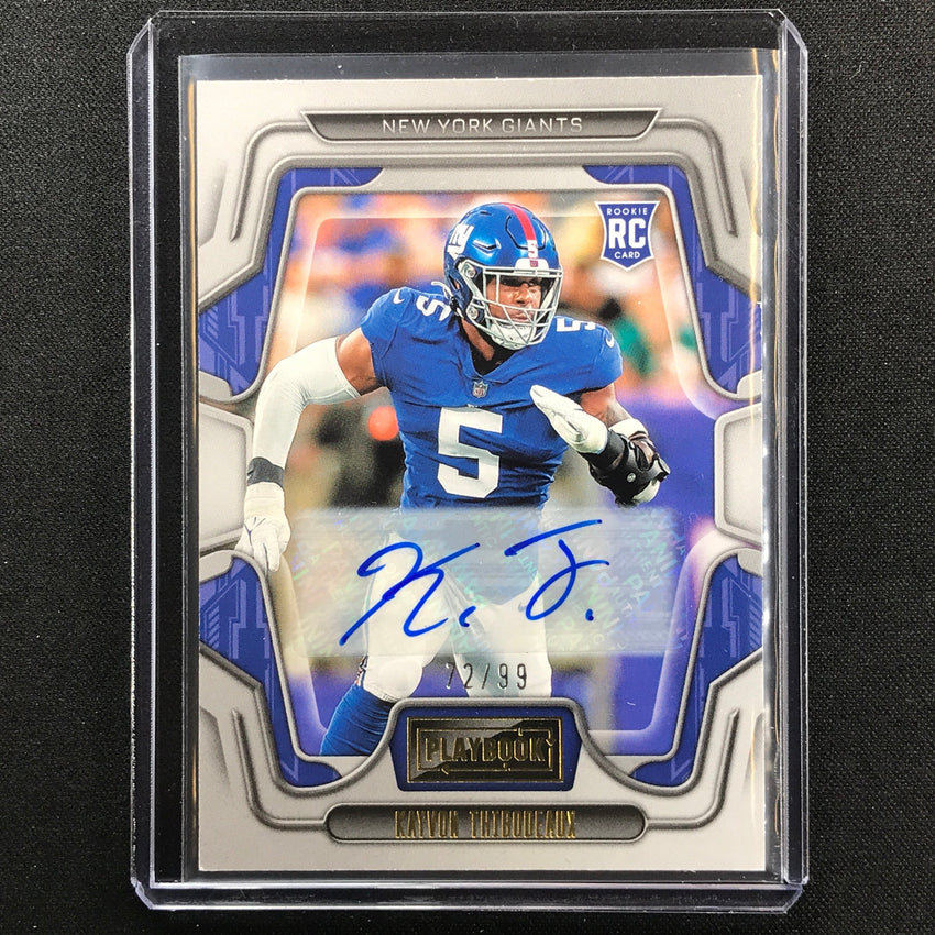 2022 Playbook Kayvon Thibodeaux Base Rookie Signatures Auto Gold 72/99