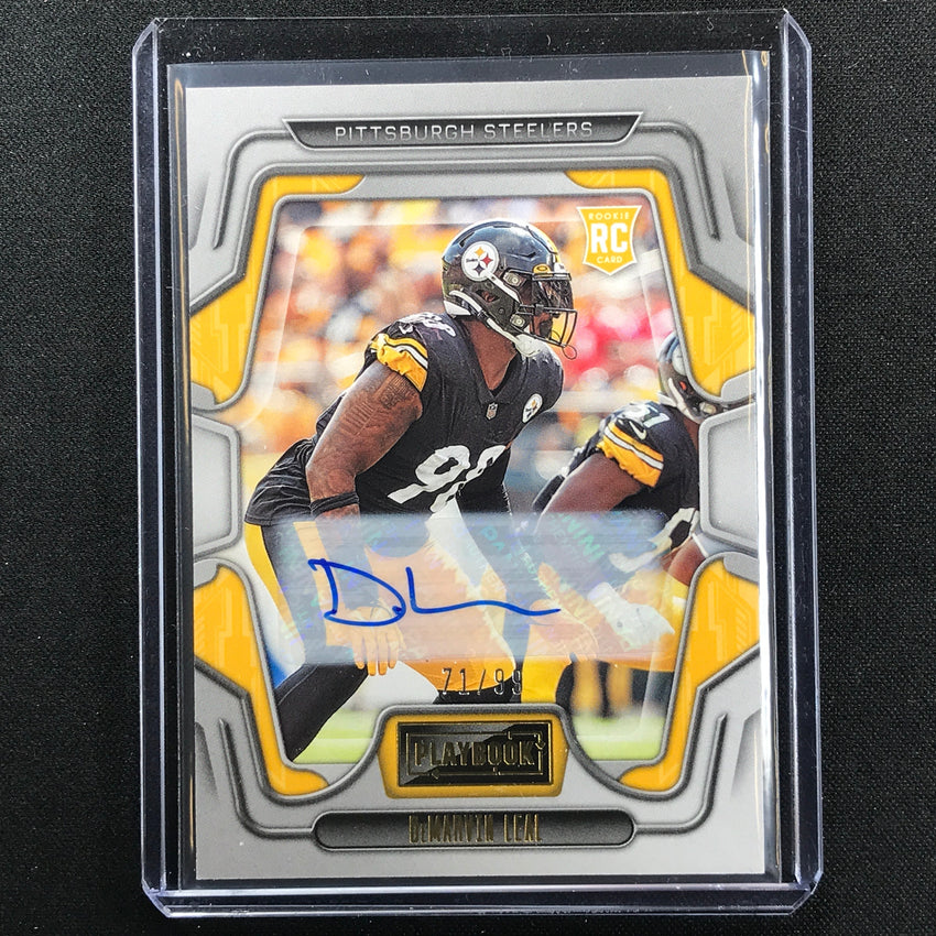 2022 Playbook Demarvin Leal Base Rookie Signatures Auto Gold 71/99