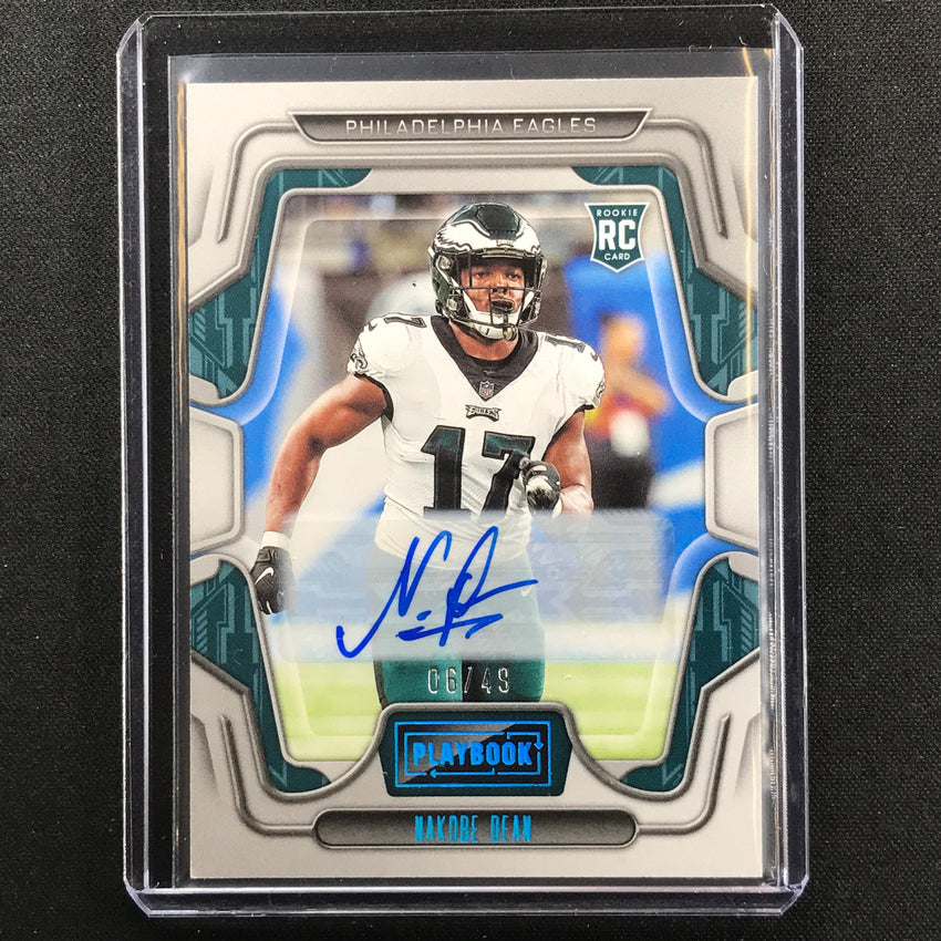 2022 Playbook Nakobe Dean Base Rookie Signatures Auto Platinum 6/49