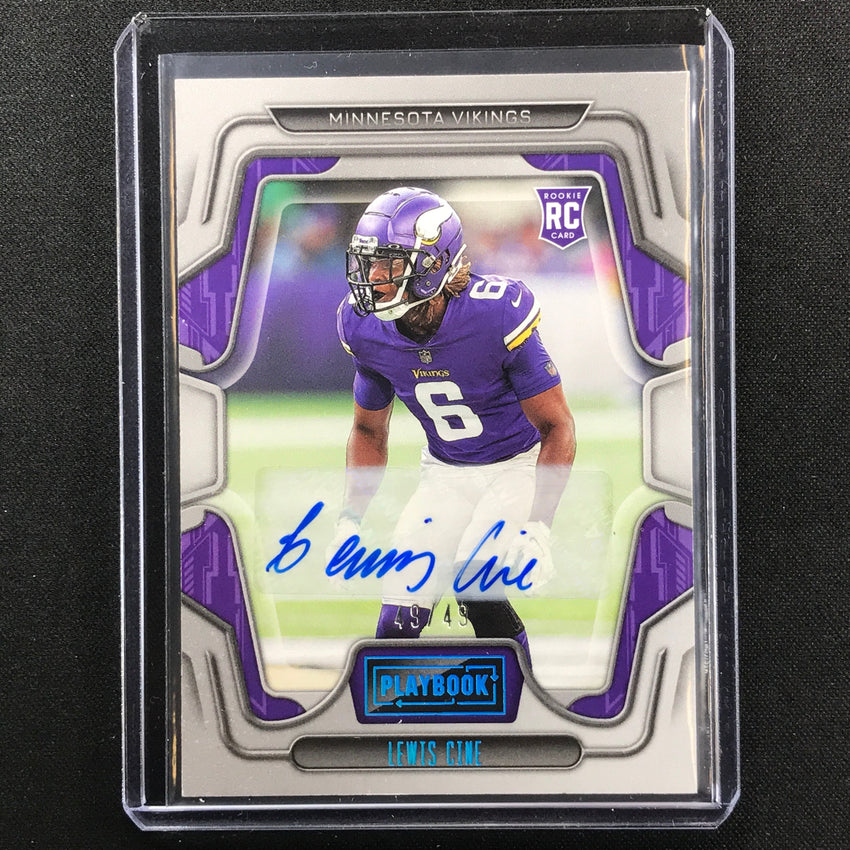 2022 Playbook Lewis Cine Base Rookie Signatures Auto Platinum 49/49