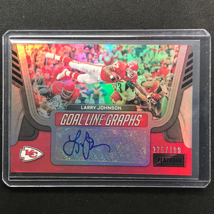 2022 Playbook Larry Johnson Goal Line Graphs Auto Silver 175/199