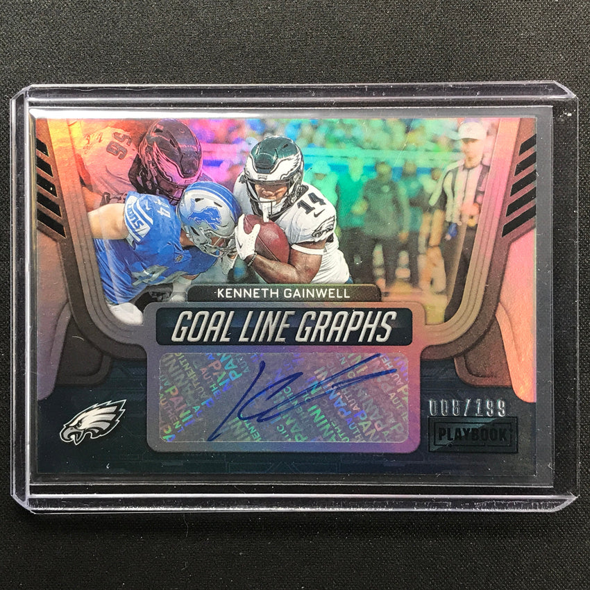 2022 Playbook Kenneth Gainwell Goal Line Graphs Auto Silver 8/199