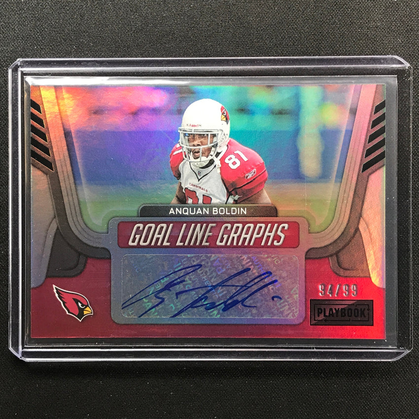 2022 Playbook Anquan Boldin Goal Line Graphs Auto Silver 94/99