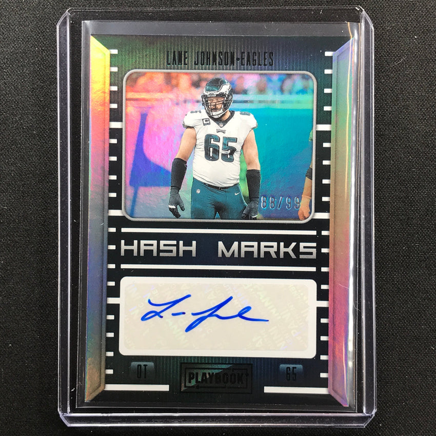 2022 Playbook Lane Johnson Hash Marks Auto Silver 88/99