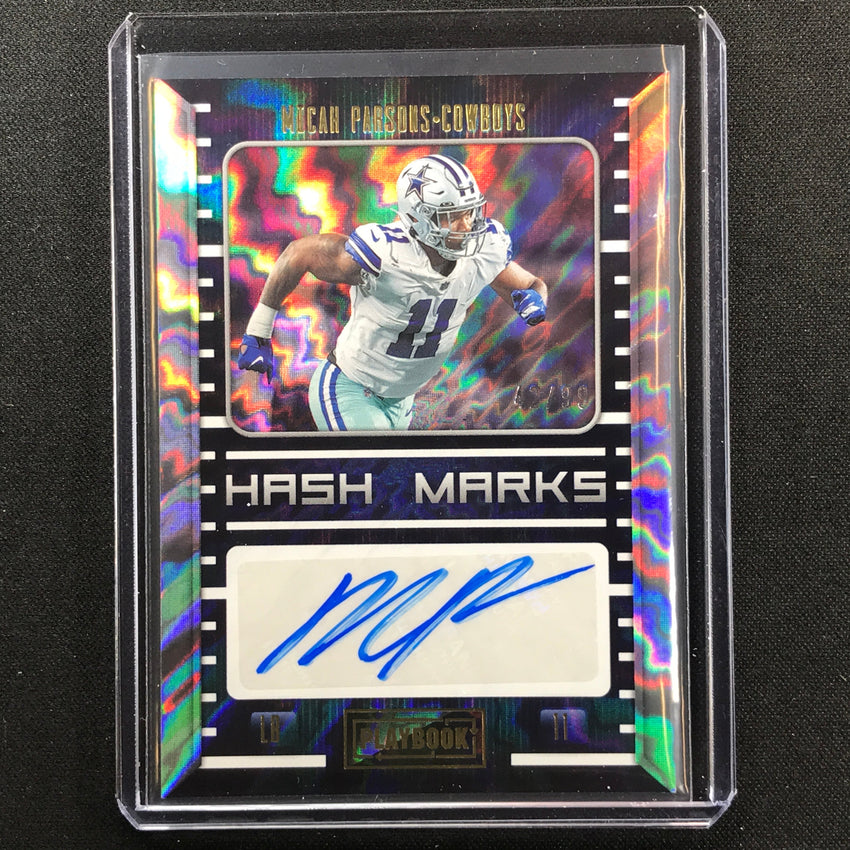 2022 Playbook Micah Parsons Hash Marks Auto Gold 42/99