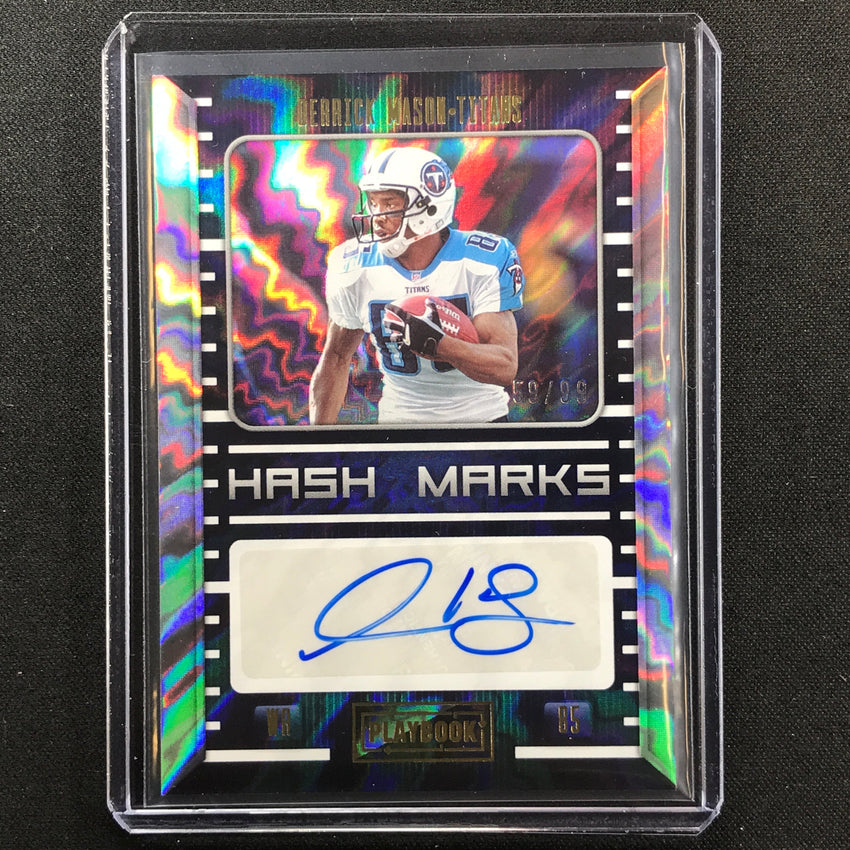 2022 Playbook Derrick Mason Hash Marks Auto Gold 59/99