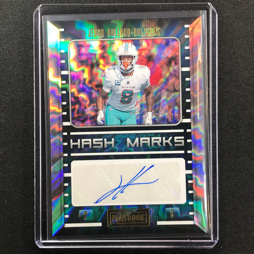 2022 Playbook Jevon Holland Hash Marks Auto Gold 72/99