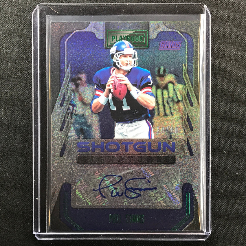 2022 Playbook Phil Simms Shotgun Signatures Auto Green 10/10