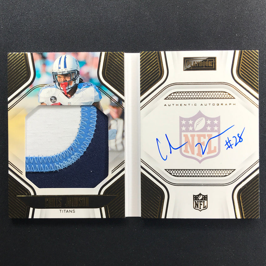 2022 Playbook Chris Johnson Playbook Jersey Patch Auto Booklet Gold 23/99