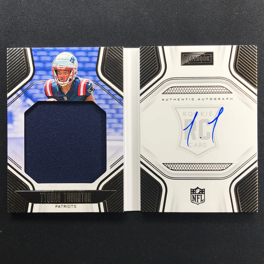 2022 Playbook Tyquan Thornton Rookie Playbook Jersey Auto Booklet Silver 151/299