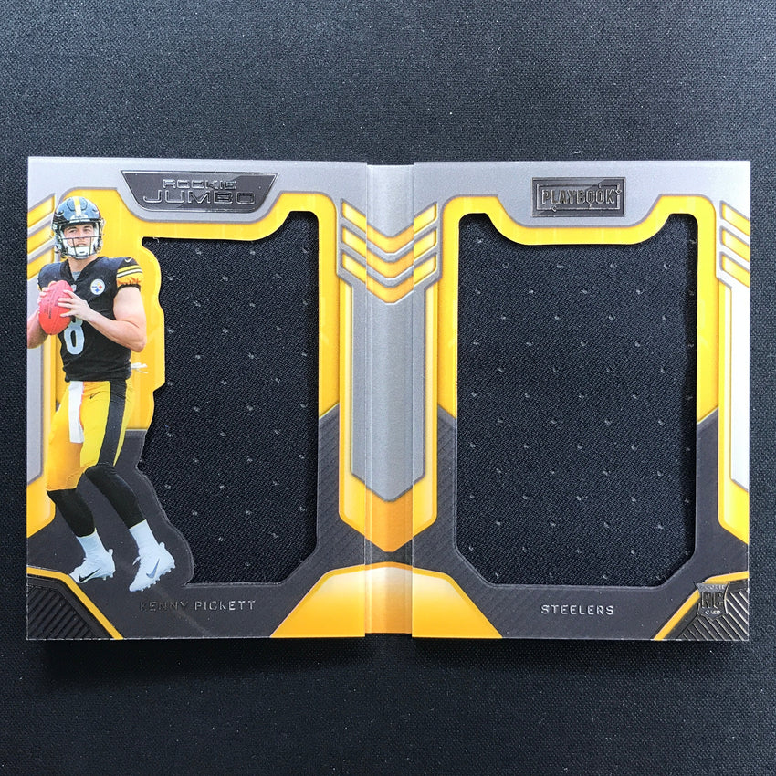 2022 Playbook Kenny Pickett Rookie Jumbo Memorabilia Jersey Booklet Silver 15/99