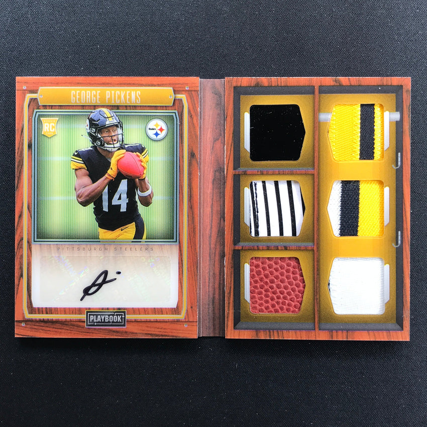 2022 Playbook George Pickens Rookie Signature Locker Six Patch Auto Booklet 5/25