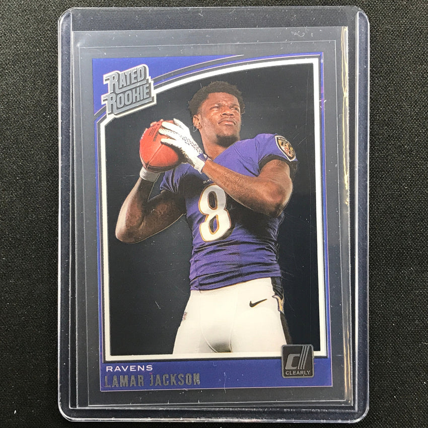 2022 Clearly Donruss Lamar Jackson 2018 Retro Rated Rookie Sp No 2