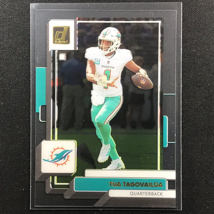 2022 Clearly Donruss Tua Tagovailoa Gold No 49