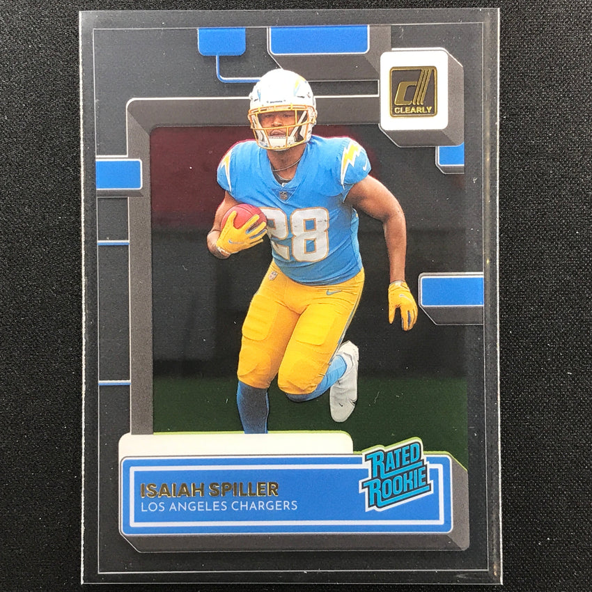2022 Clearly Donruss ISAIAH SPILLER Rated Rookie Gold #66