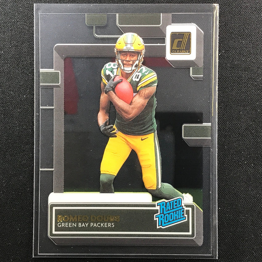 2022 Clearly Donruss Romeo Doubs Rated Rookie Gold No 85