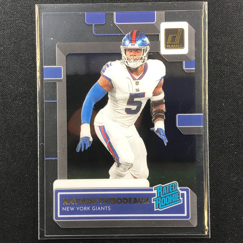2022 Clearly Donruss KAYVON THIBODEAUX Rated Rookie Gold #95