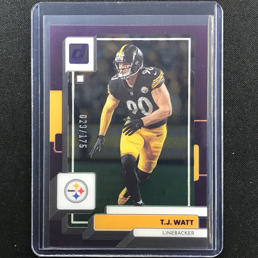 2022 Clearly Donruss T.j. Watt Purple /175