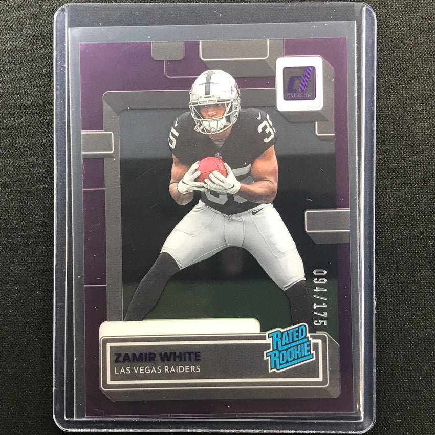 2022 Clearly Donruss Zamir White Rated Rookie Purple 94/175