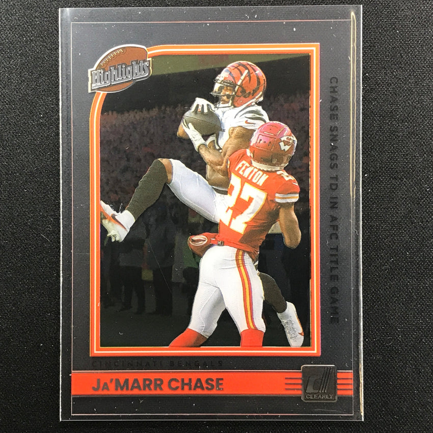 2022 Clearly Donruss Jamarr Chase Highlights Base No 1