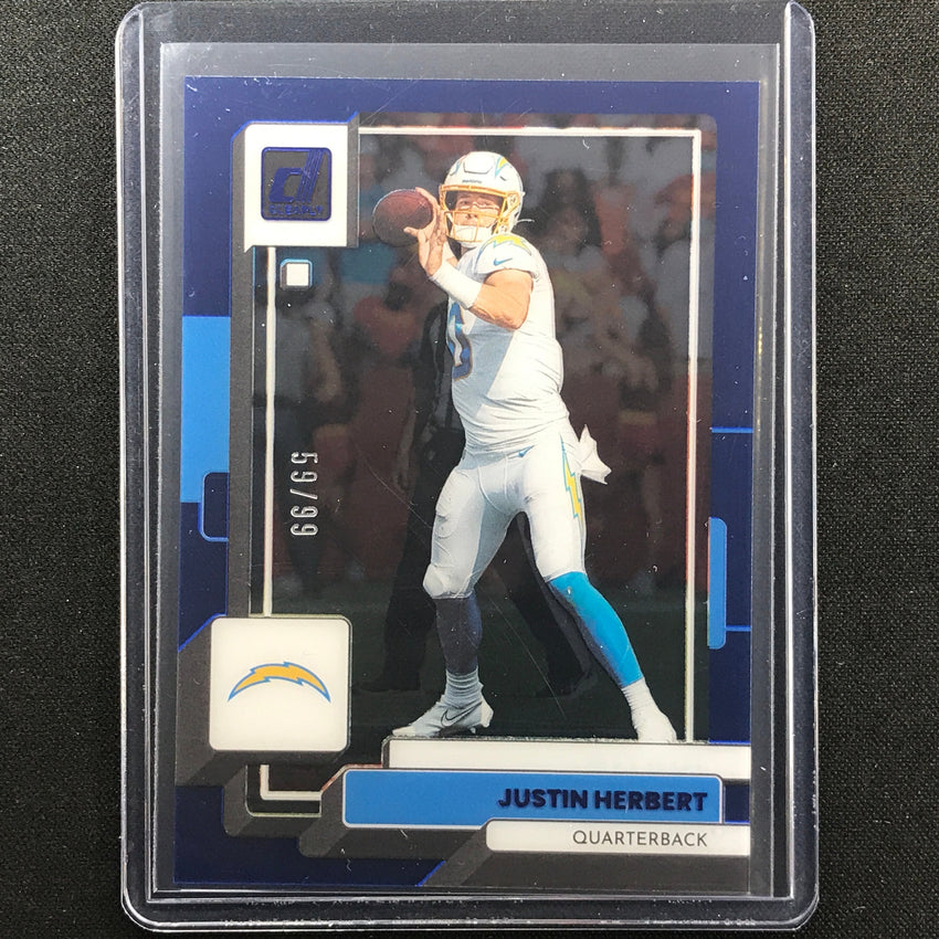 2022 Clearly Donruss Justin Herbert Blue 59/99
