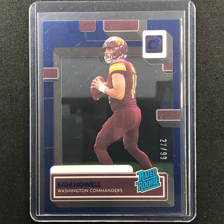 2022 Clearly Donruss Sam Howell Rated Rookie Blue 27/99