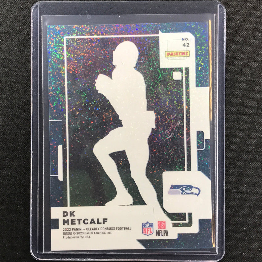 2022 Clearly Donruss Dk Metcalf Holo Platinum 1/1