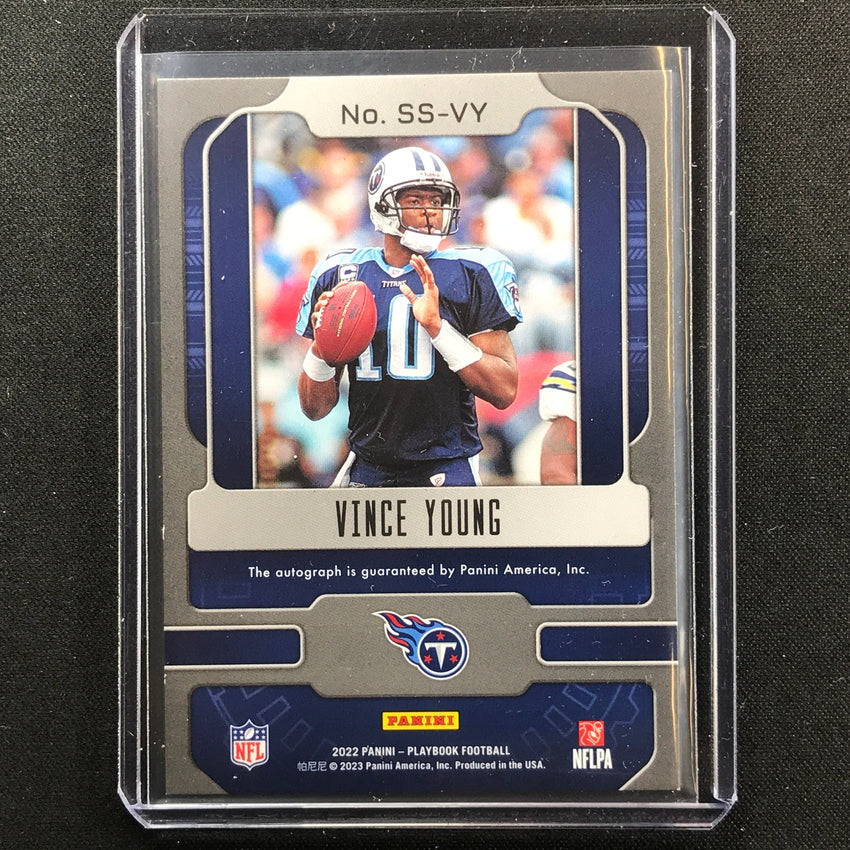 2022 Playbook Vince Young Shotgun Signatures Auto Red 1/1