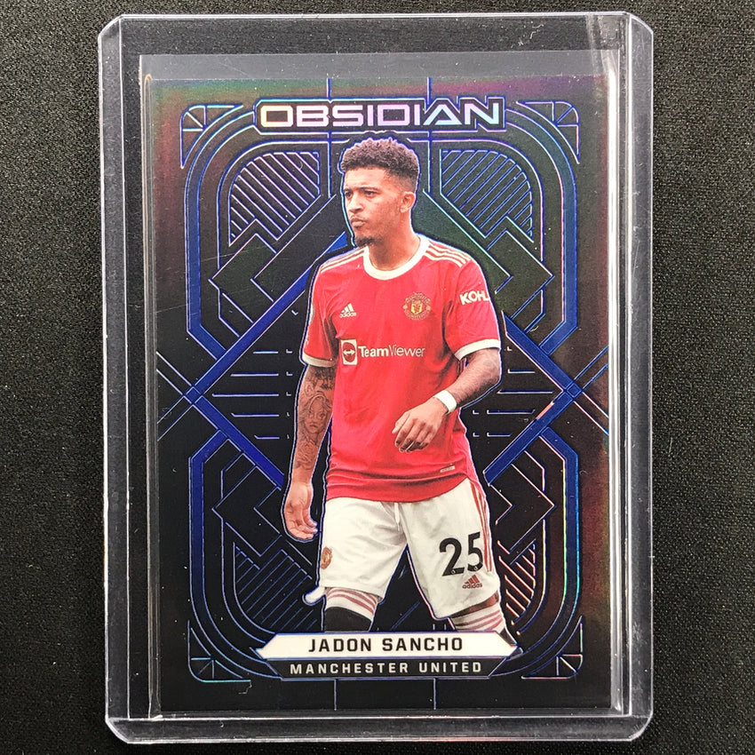 2021-22 Obsidian Jadon Sancho Base Electric Etch Blue 10/20