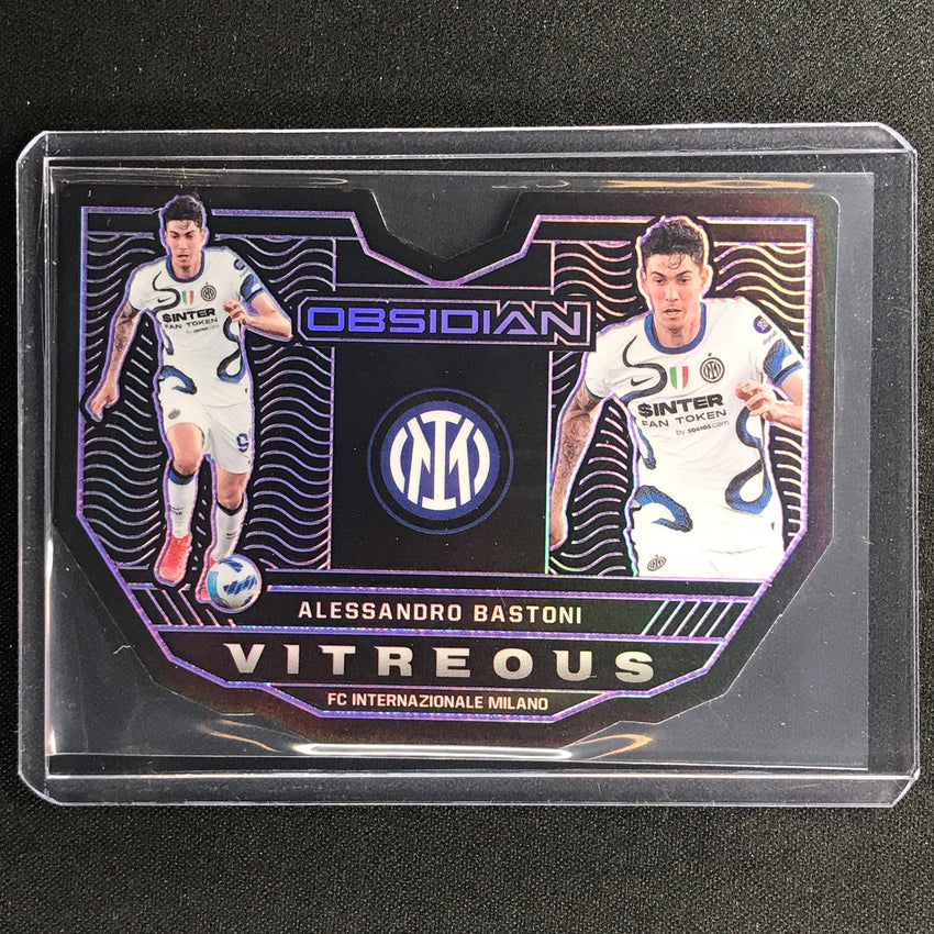 2021-22 Obsidian Alessandro Bastoni Vitreous Electric Etch Purple Die-cut 51/60