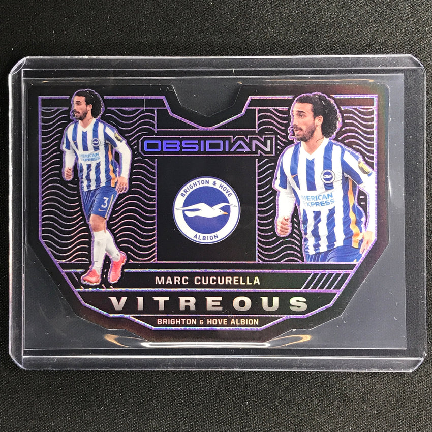 2021-22 Obsidian Marc Cucurella Vitreous Electric Etch Purple Die-cut 38/60