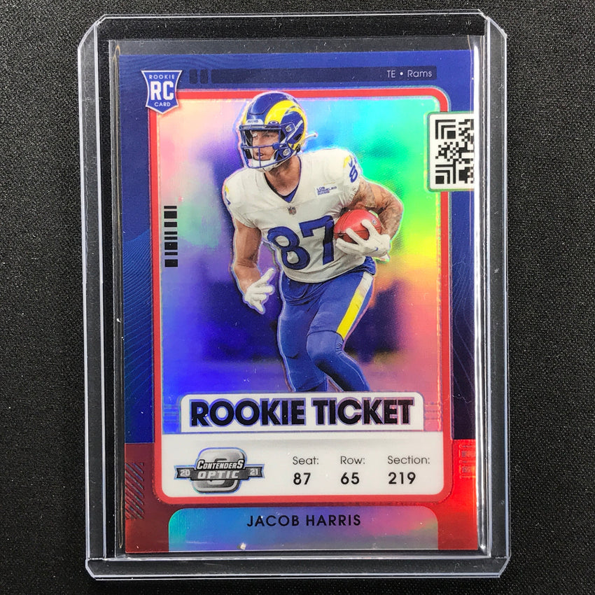 2021 Contenders Optic Jacob Harris Rookie Ticket Red 149/175
