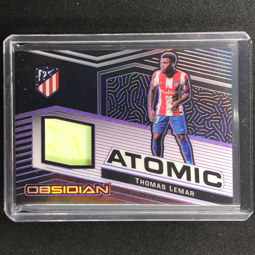 2021-22 Obsidian Thomas Lemar Atomic Material Jersey Electric Etch Purple 56/75
