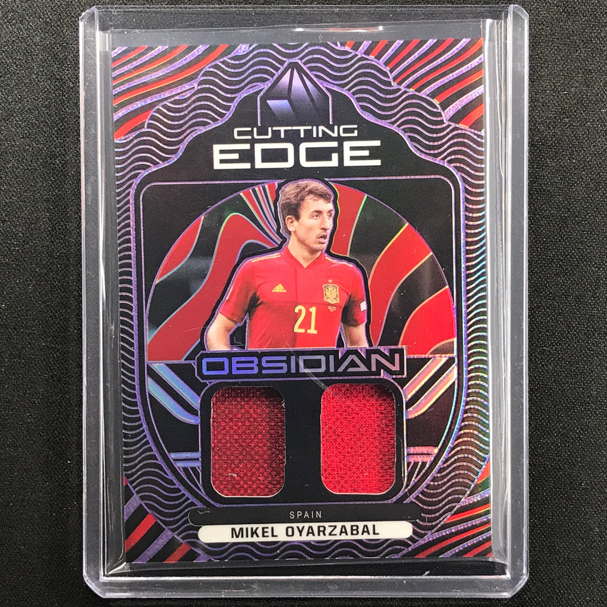 2021-22 Obsidian Mikel Oyarzabal Cutting Edge Dual Jersey Electric Purple 57/75