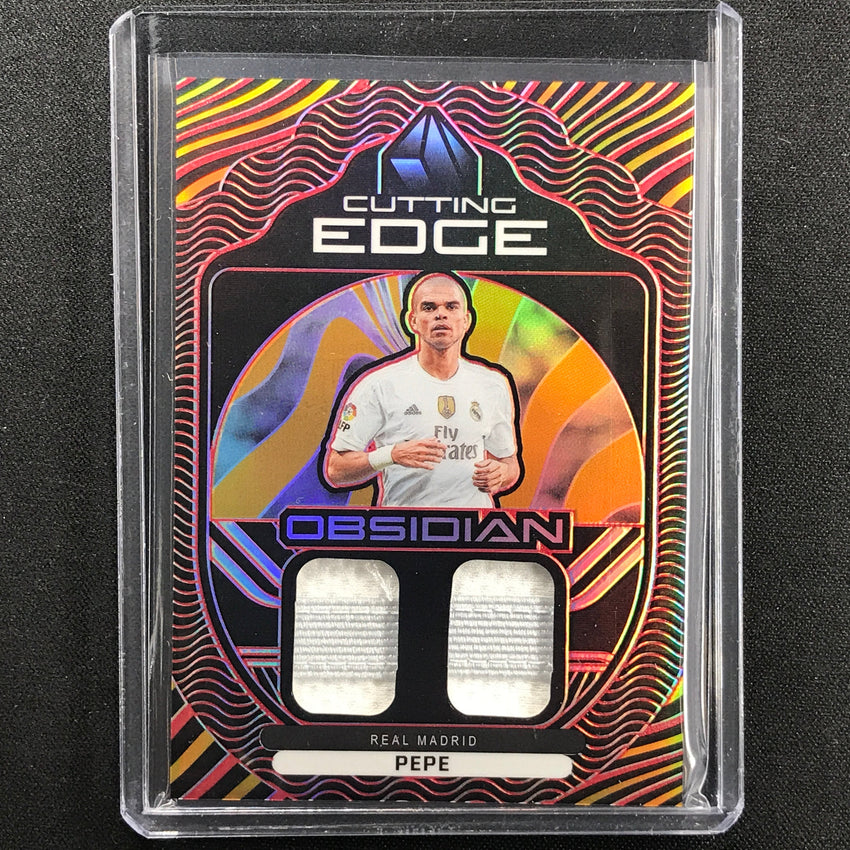 2021-22 Obsidian Pepe Cutting Edge Dual Jersey Patch Electric Etch Red 24/25