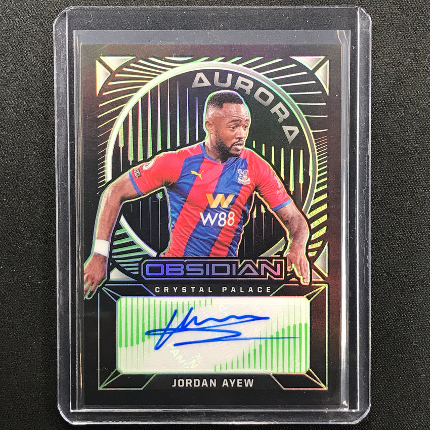 2021-22 Obsidian Jordan Ayew Aurora Auto Electric Etch Green 1/2