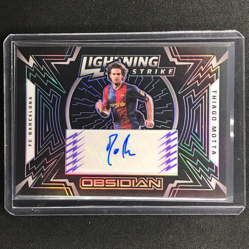 2021-22 Obsidian Thiago Motta Lightning Strike Auto Electric Etch Purple 10/25