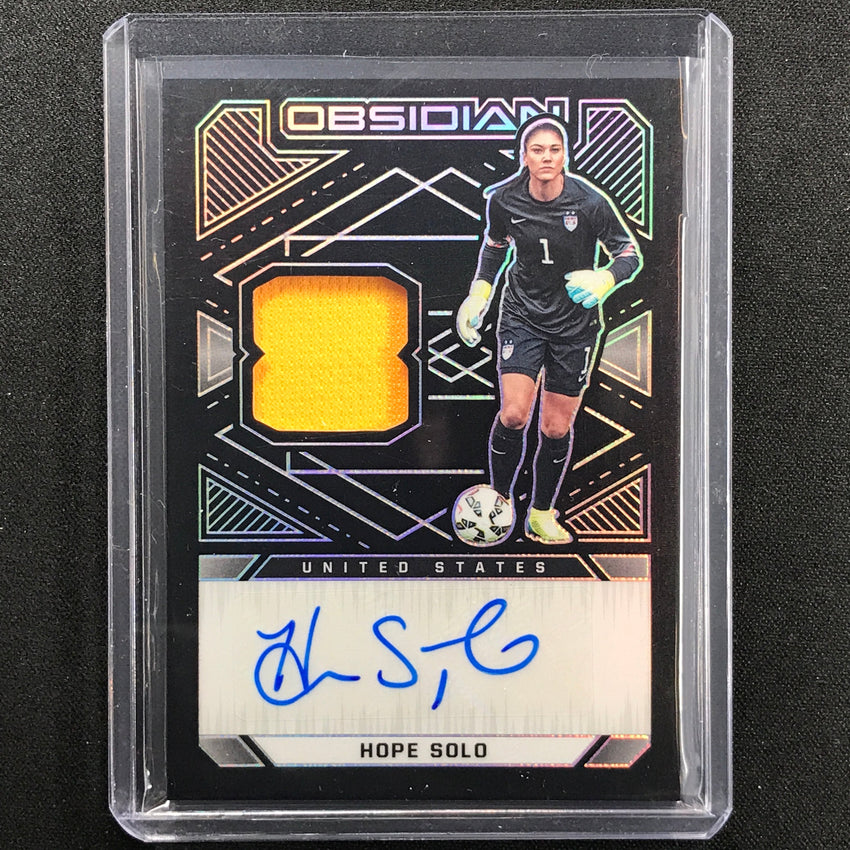 2021-22 Obsidian Hope Solo Jersey Patch Auto Silver 27/131