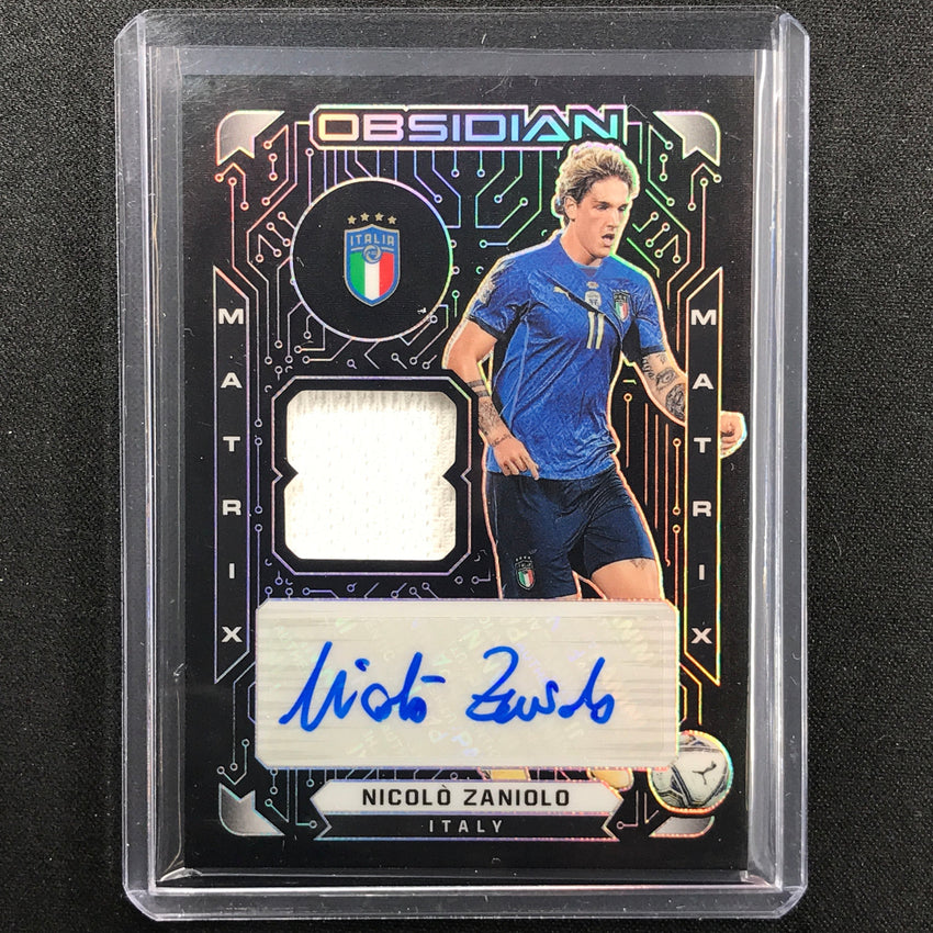 2021-22 Obsidian Nicolo Zaniolo Matrix Material Jersey Auto Silver 115/135