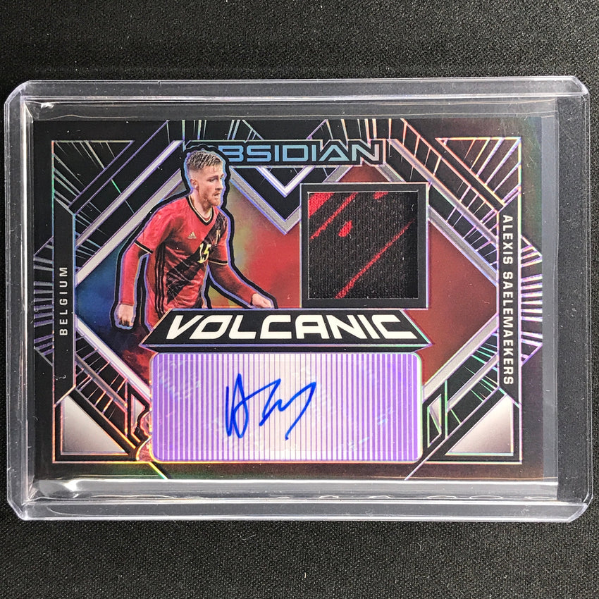 2021-22 Obsidian Alexis Saelemaekers Volcanic Materials Jersey Auto Purple 41/75