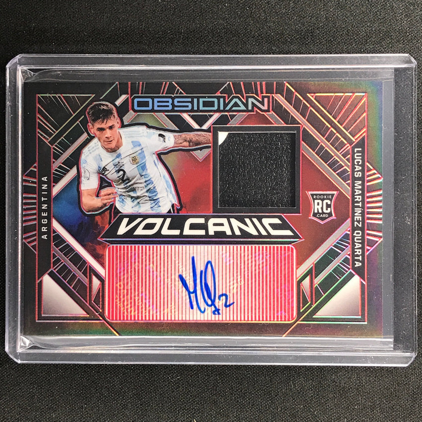2021-22 Obsidian Lucas Martinez Quarta Volcanic Rookie Patch Auto Red 15/25