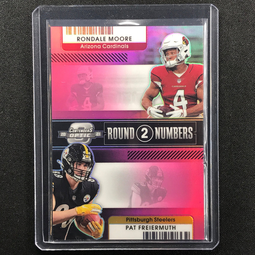 2021 Contenders Optic Rondale Moore Pat Freiermuth Round Numbers Pink 16/75