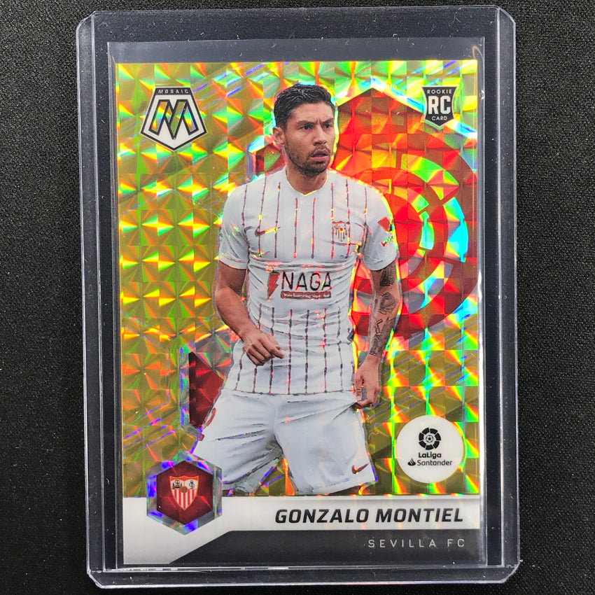2021-22 Mosaic La Liga Gonzalo Montiel Rookie Gold 10/10