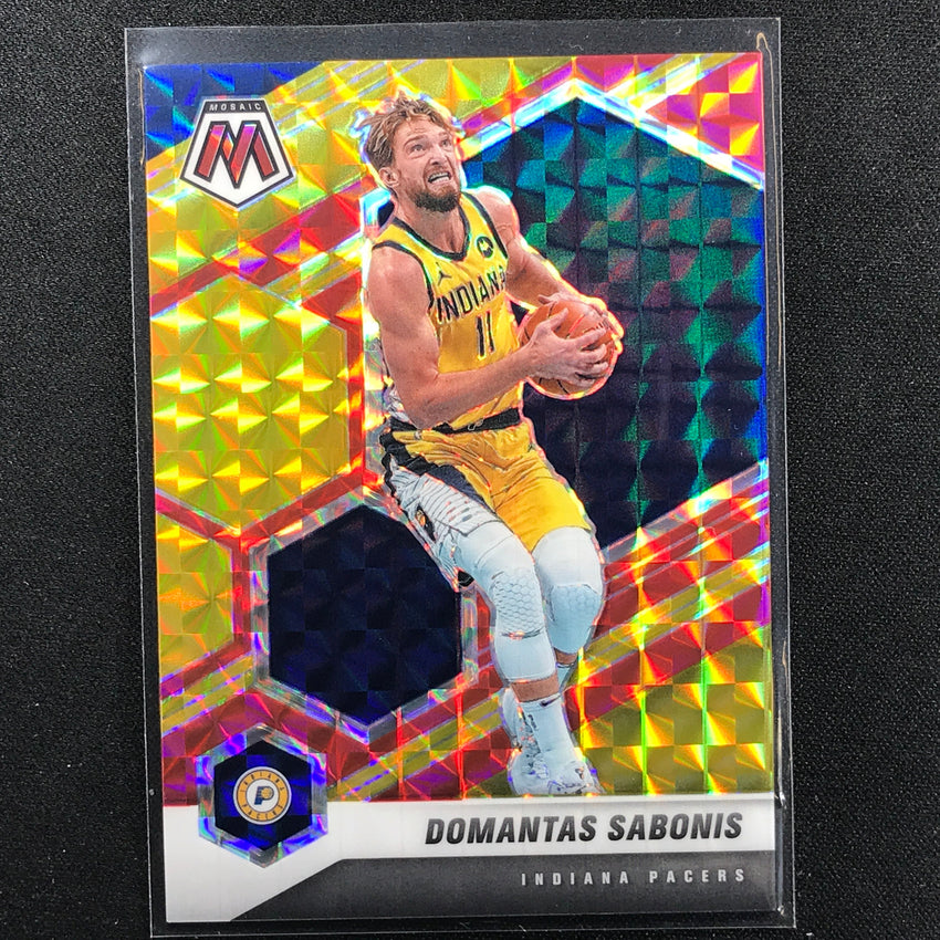 2020-21 Mosaic Domantas Sabonis Choice Fusion Red And Yellow 4/88