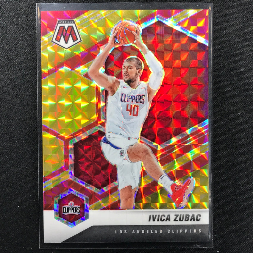 2020-21 Mosaic Ivica Zubac Choice Fusion Red And Yellow 41/88