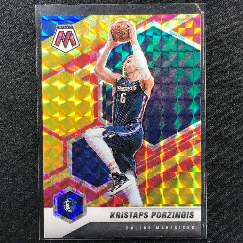 2020-21 Mosaic Kristaps Porzingis Choice Fusion Red And Yellow 16/88